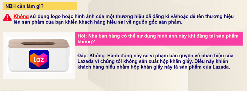Người bán cần tôn trọng quyền sở hữu trí tuệ khi bán hàng trên Lazada 