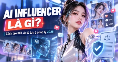 AI influencer là gì? Cách tạo KOL ảo và lưu ý pháp lý 2026