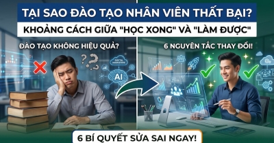 Làm sao đào tạo nhân viên hiệu quả? 6 nguyên tắc thực chiến từ doanh nghiệp thực tế