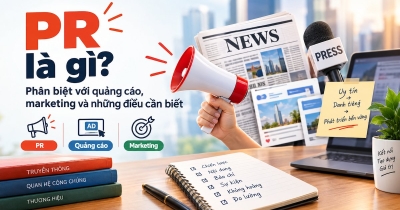 PR là gì? Phân biệt PR với quảng cáo và marketing 2026