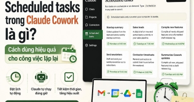 Scheduled tasks trong Claude Cowork là gì? Cách dùng hiệu quả cho công việc lặp lại