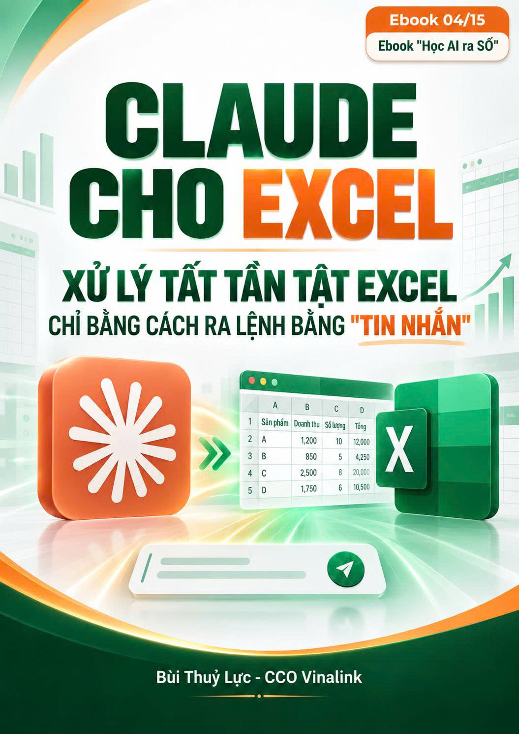 Bìa ebook Claude cho Excel trong chuỗi Học AI ra SỐ
