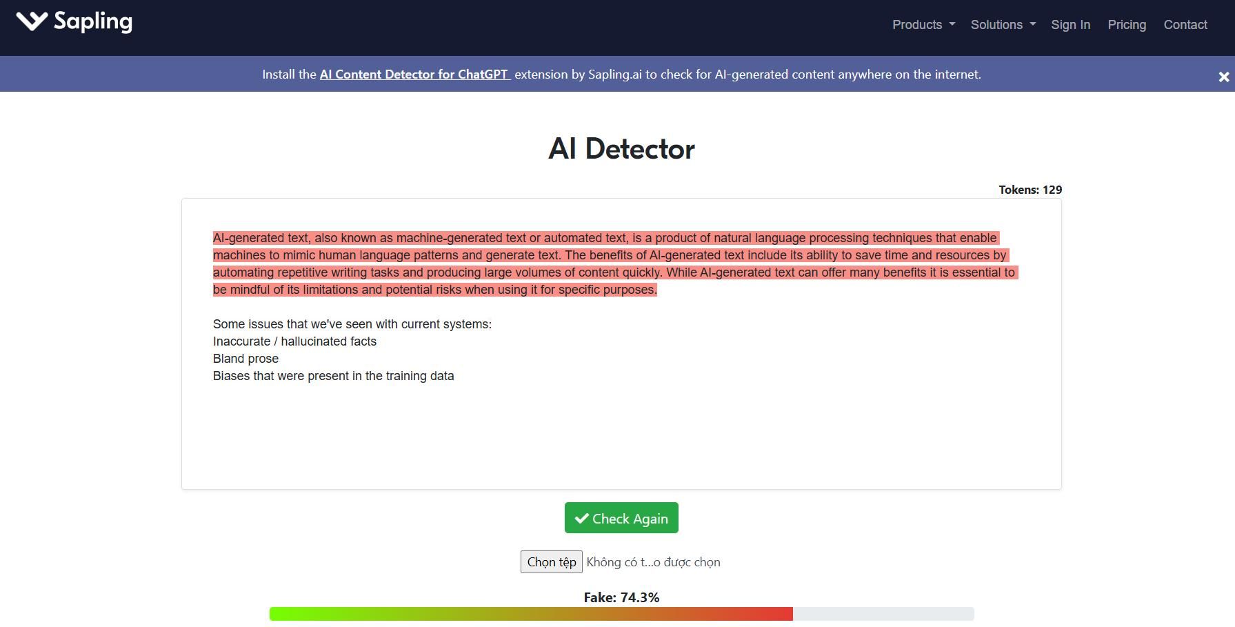 sapling-ai-checker