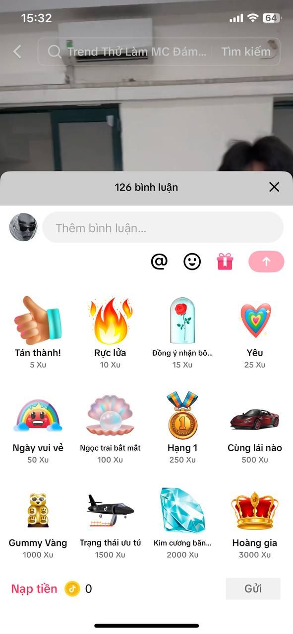 nhận quà từ video tiktok