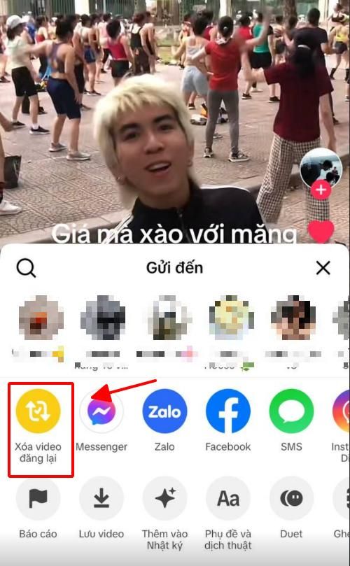 xoá video đăng lại trên Tiktok