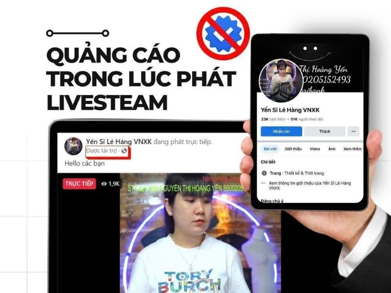 quảng cáo livestream facebook