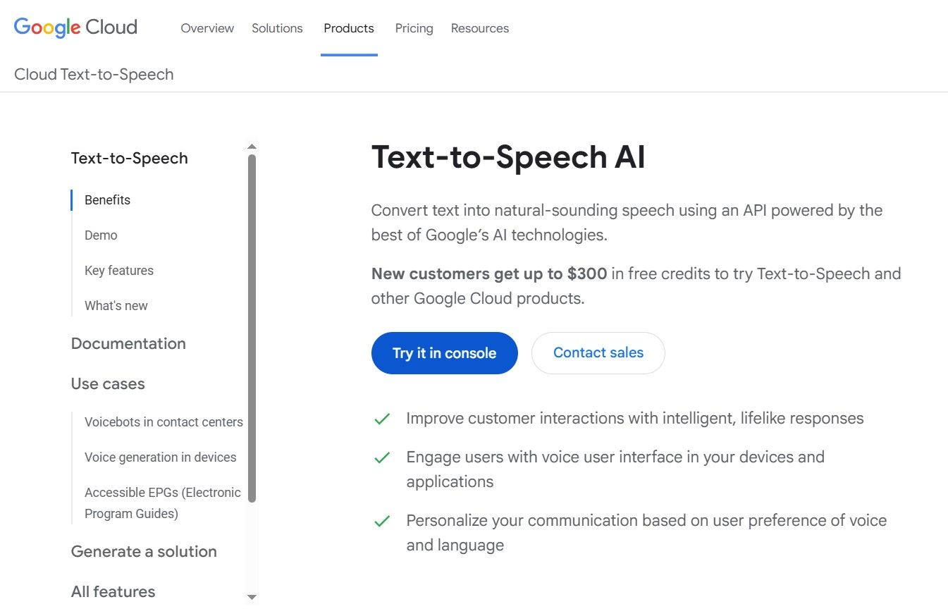 Google Text-to-Speech