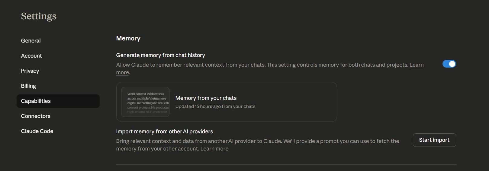 Memory trong Claude AI