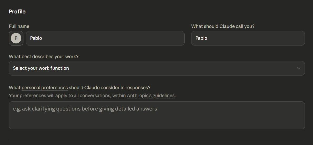 tùy chỉnh cá nhân trong Claude