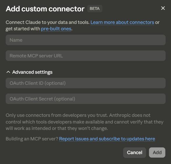 Custom Connectors