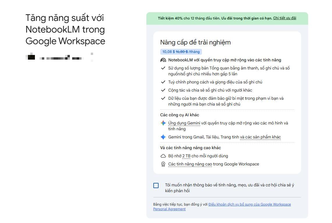 Nâng cấp NotebookLM