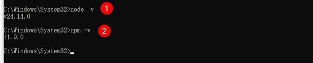 cài đặt nodejs và npm thành công