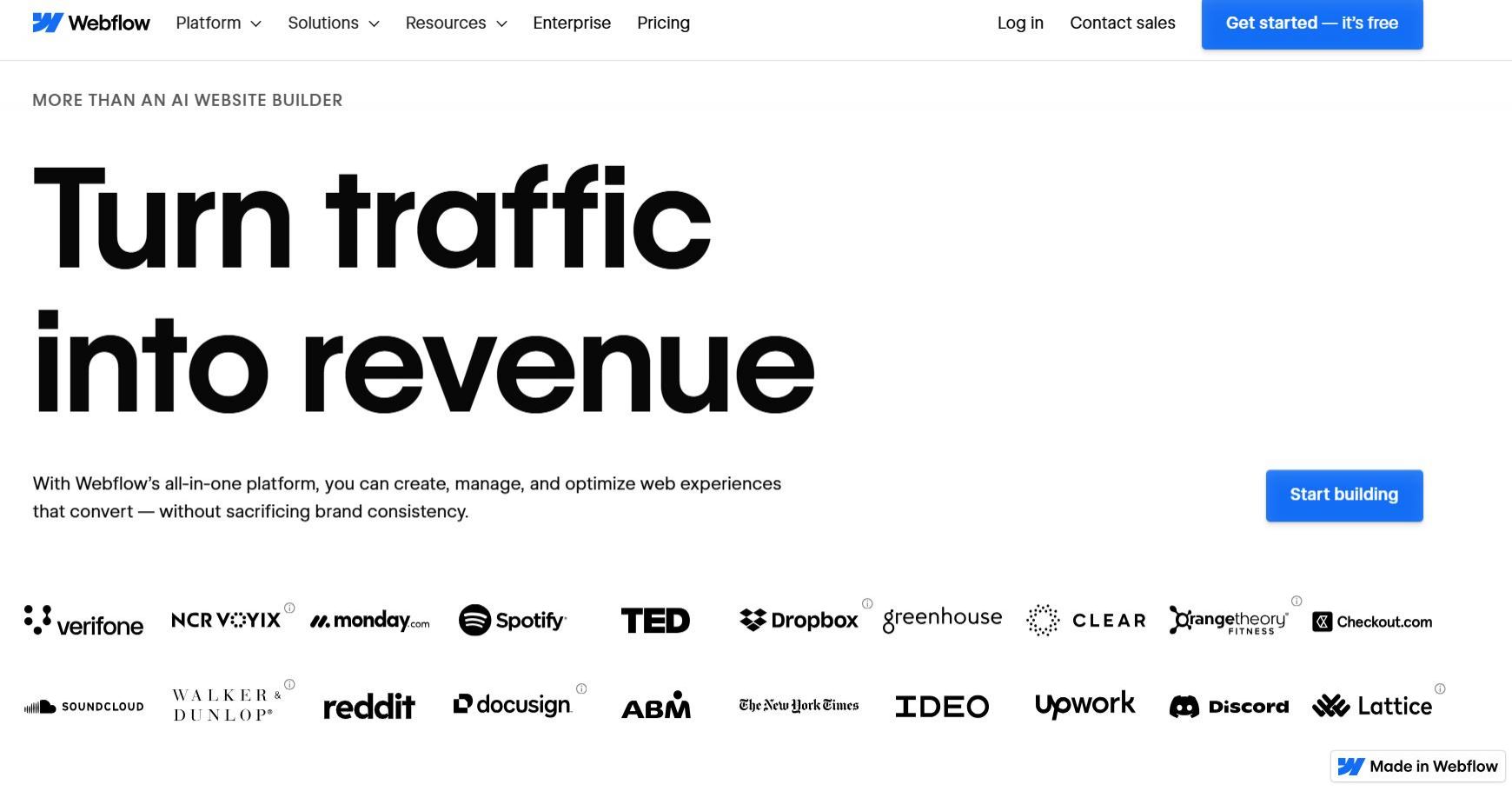 webflow trang chủ