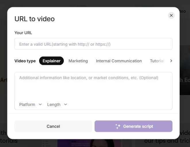 article to video