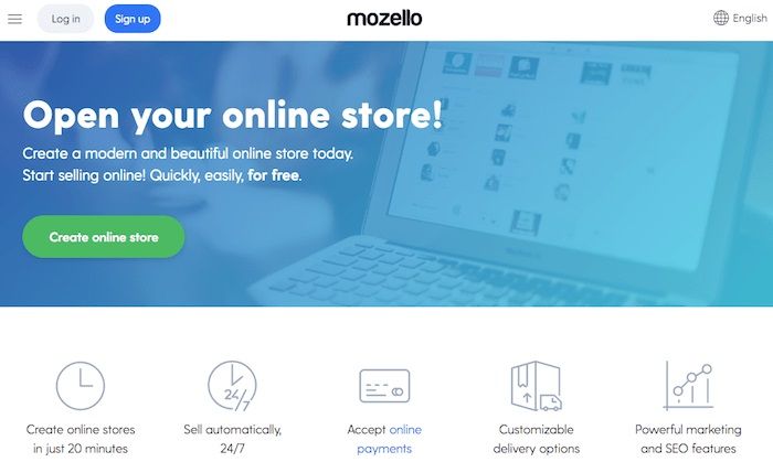 Tạo website bán hàng đa ngôn ngữ miễn phí với Mozello