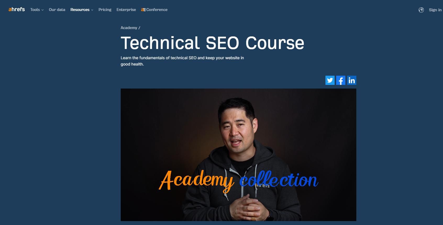 Technical SEO Course ahrefs