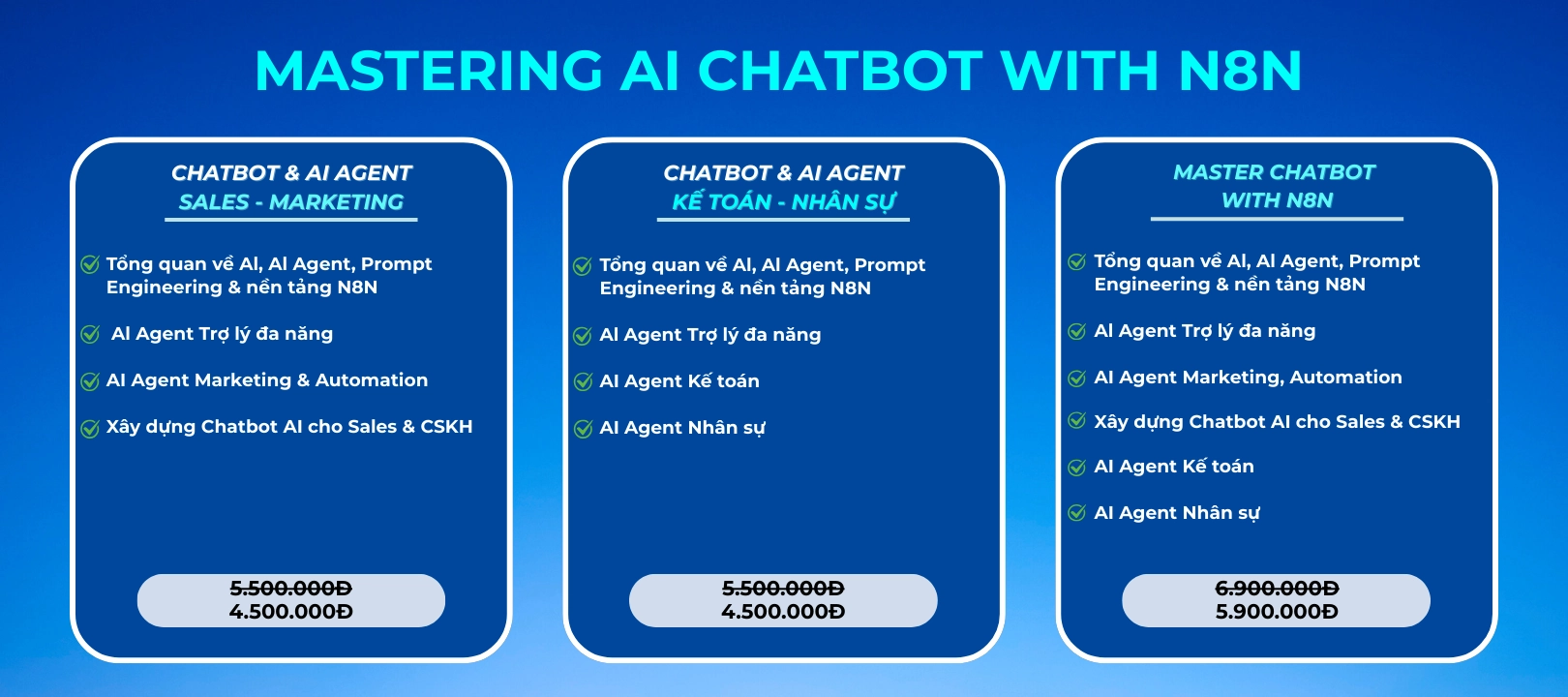 học phí khóa học AI Automation với N8N