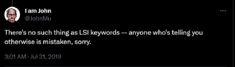 Trả lời của John Muller (đại diện của Google Search) về LSI Keywords