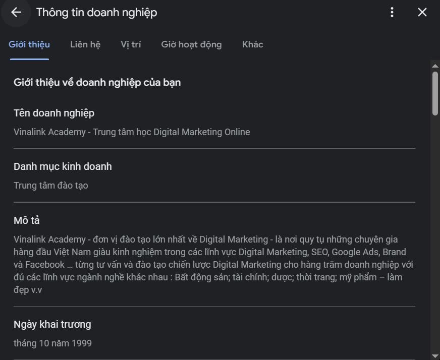 thông tin doanh nghiệp
