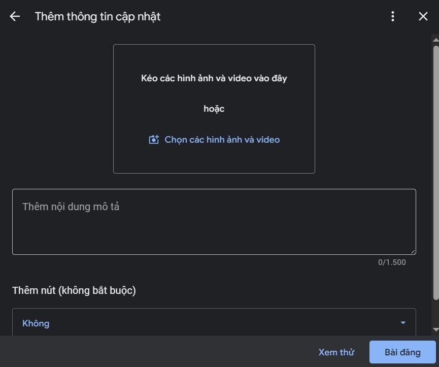 cập nhật thông tin trên Google Maps