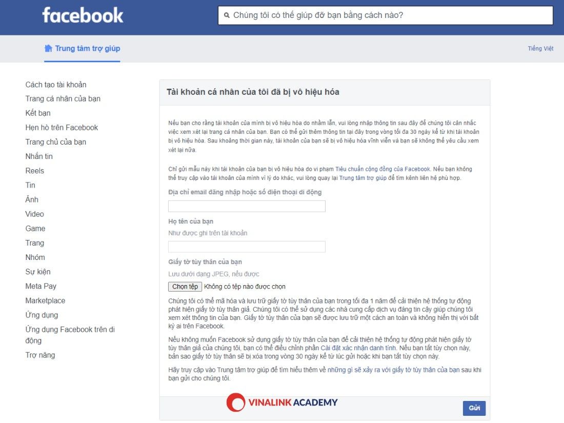 Kháng cáo Facebook bị vô hiệu hoá