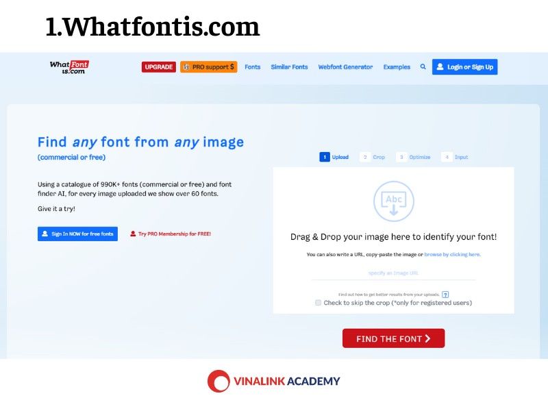Whatfontis - Website tìm font miễn phí